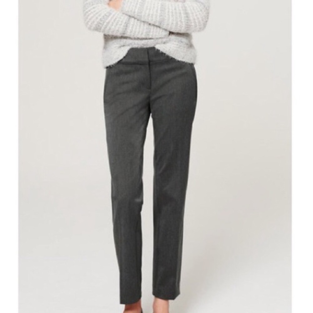 Loft Julie Straight leg Pants dark Gray